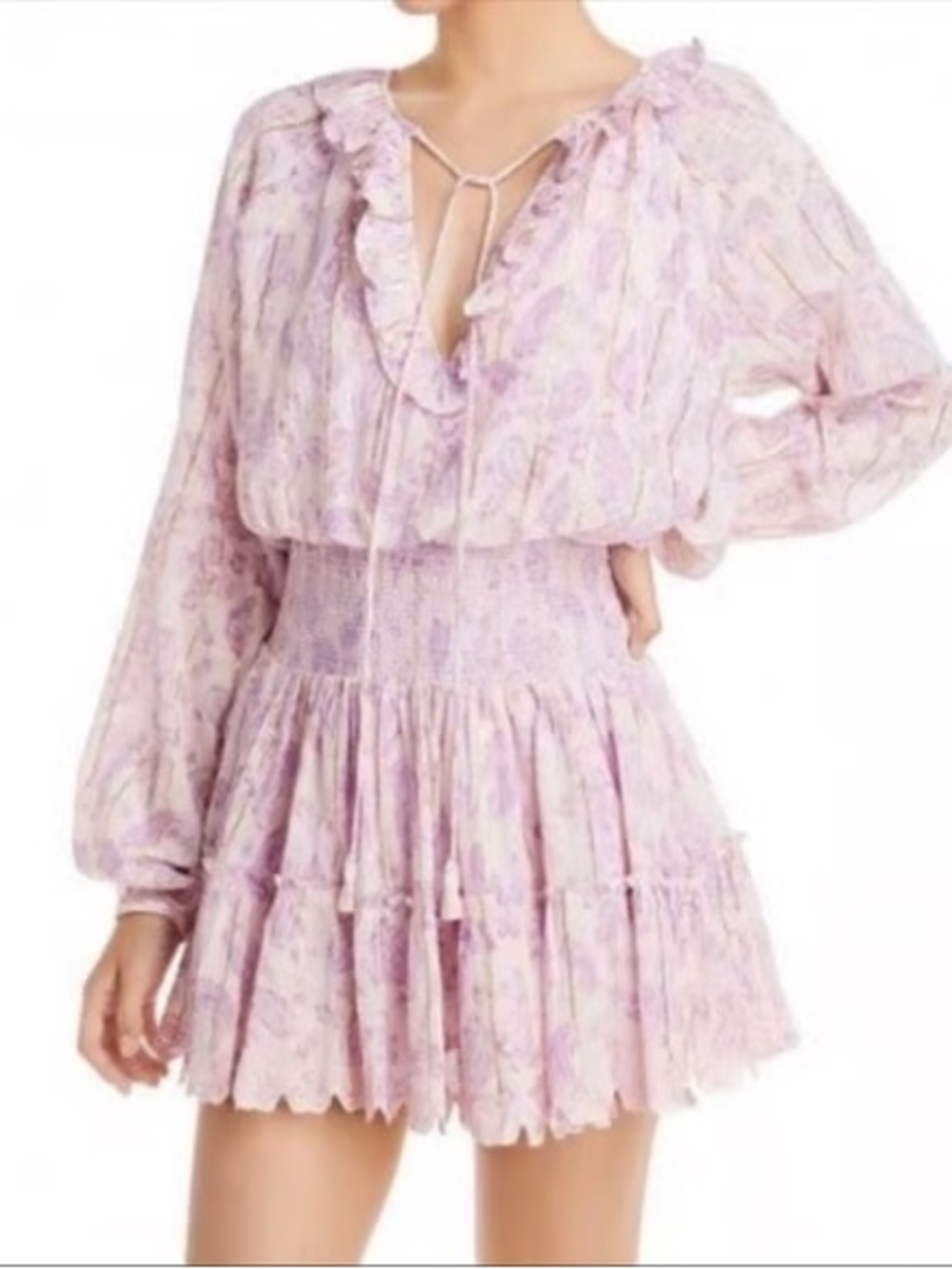 House of Harlow 1960 Ajay Ruffle Mini Dress